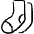 Footwear Sock Icon from Freehand Set