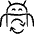 Android Sync Icon from Freehand Set