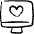 Apps Monitor Favorite Heart Icon from Freehand Set