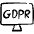 Security Gdpr Monitor Icon from Freehand Set