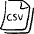 File Code Csv Icon from Freehand Set