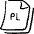 File Code Pl Icon from Freehand Set