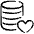 Database Favorite Heart Icon from Freehand Set