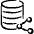 Database Share Icon from Freehand Set