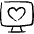 Desktop Action Monitor Favorite Heart Icon from Freehand Set