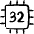 Microprocessor Computer Chip 32 Bit icon - Free transparent PNG, SVG. No sign up needed.