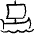 Greek Aesthetics History Ship Boat Icon from Freehand Set