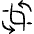 Crop Rotate Icon from Freehand Set