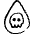 Pollution Drop Skull Icon from Freehand Set