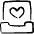 Drawer Heart Icon from Freehand Set