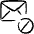 Email Action Disable Icon from Freehand Set