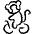 Circus Cycling Monkey icon - Free transparent PNG, SVG. No sign up needed.