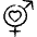 Gender Variance Bigender Heart Icon from Freehand Set