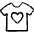 Gender Variance Heart Shirt Icon from Freehand Set