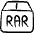 Zip File Rar Box Closed Icon from Freehand Set