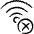 Wifi Delete Icon from Freehand Set