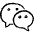 Wechat Icon from Freehand Set