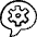Messages Bubble Settings Icon from Freehand Set