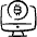 Crypto Currency Bitcoin Monitor Icon from Freehand Set