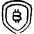 Crypto Currency Bitcoin Shield Icon from Freehand Set