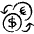 Currency Euro Dollar Exchange Icon from Freehand Set