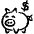 Saving Piggy Dollars Icon from Freehand Set | Free Download as SVG Vector and Transparent PNG | Streamline icons