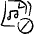 Audio File Disable Icon from Freehand Set
