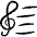 Music Clef Sheet Icon from Freehand Set