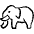 Elephant Body Icon from Freehand Set