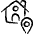 Real Estate Action House Pin Icon from Freehand Set