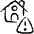 Real Estate Action House Warning Icon from Freehand Set