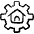 Real Estate Settings House Cog 1 Icon from Freehand Set | Free Download as SVG Vector and Transparent PNG | Streamline icons