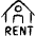 Real Estate Sign House Rent Icon from Freehand Set