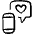 Dating Smartphone Chat Icon from Freehand Set | Free Download as SVG Vector and Transparent PNG | Streamline icons