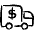 Delivery Truck Cash Icon from Freehand Set