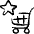 Shopping Cart Trolley Favorite Star Icon from Freehand Set