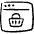 E Commerce Basket Browser Icon from Freehand Set