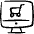 E Commerce Cart Monitor Icon from Freehand Set