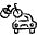 Bicycle Car Icon from Freehand Set