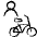 Bicycle Person Icon from Freehand Set