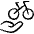 Bicycle Shared Icon from Freehand Set