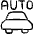 E Transport Automatic Navigation Car Icon from Freehand Set