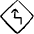 Road Sign Left Reverse Turn Ahead Icon from Freehand Set | Free Download as SVG Vector and Transparent PNG | Streamline icons