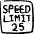 Road Sign Speed Limit 25 icon - Free transparent PNG, SVG. No sign up needed.
