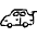 Sports Car Icon from Freehand Set