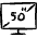 Modern Tv Wide Icon from Freehand Set