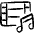 Video Edit Audio Icon from Freehand Set