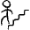 Stairs Person Descend Icon from Freehand Set