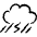 Weather Cloud Rain Thunder icon - Free transparent PNG, SVG. No sign up needed.
