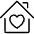 House Heart Icon from Ultimate Light Set | Free Download as SVG Vector and Transparent PNG | Streamline icons